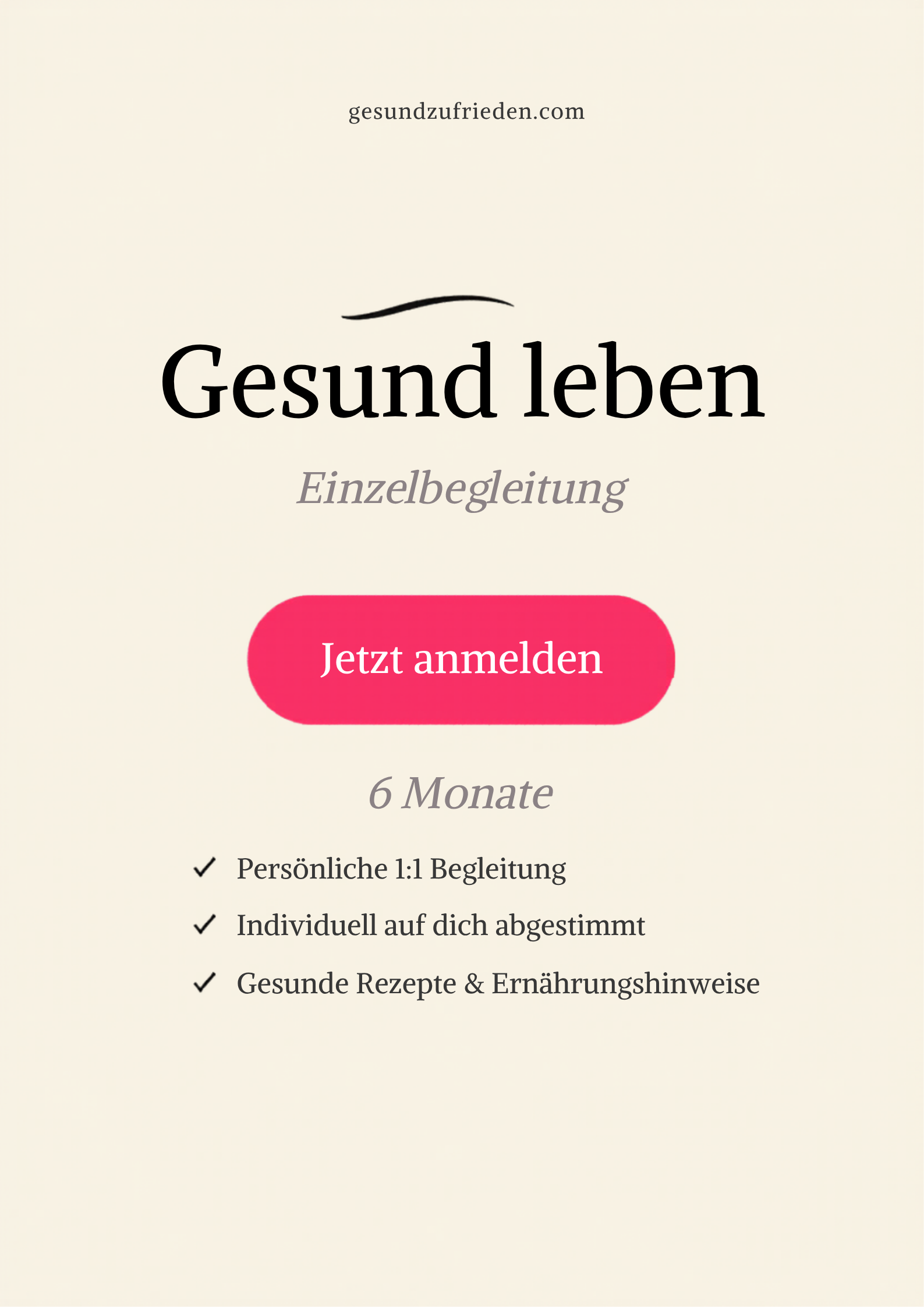 1:1 Programm - 6 Monate Einzelbegleitung